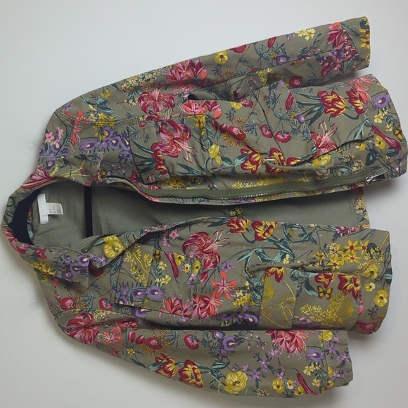 Cottagecore Farmhouse Floral Chore Jacket Utility Gorpcore Women's Size 6 - Picture 15 of 16